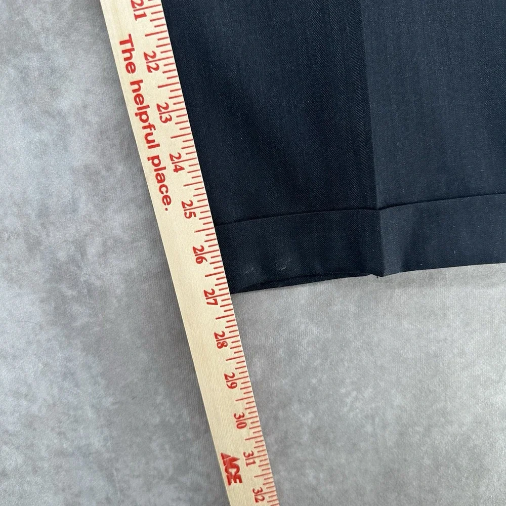 Jos A. Bank 42R 100% Wool Suit Black 2 Pc Pleated Pants 36R Men's Classic Fit